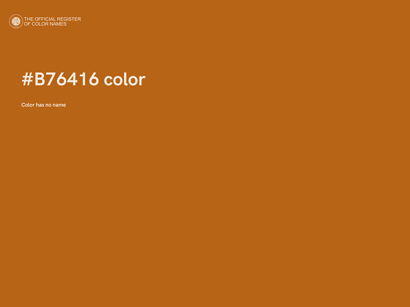 #B76416 color image