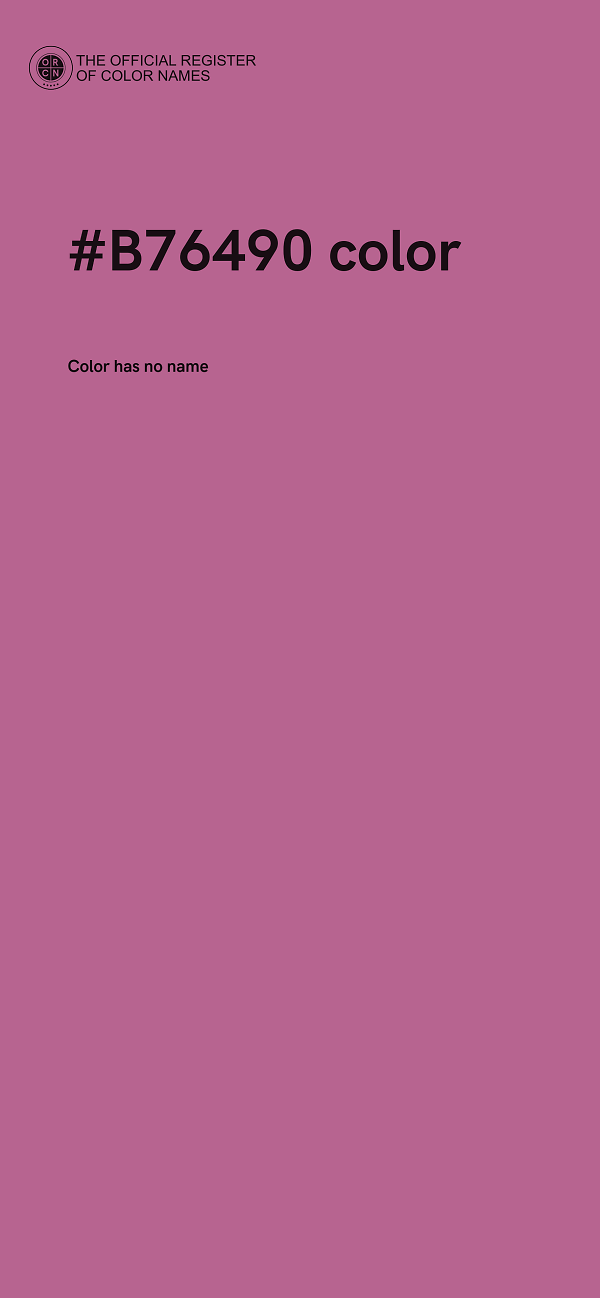 #B76490 color image