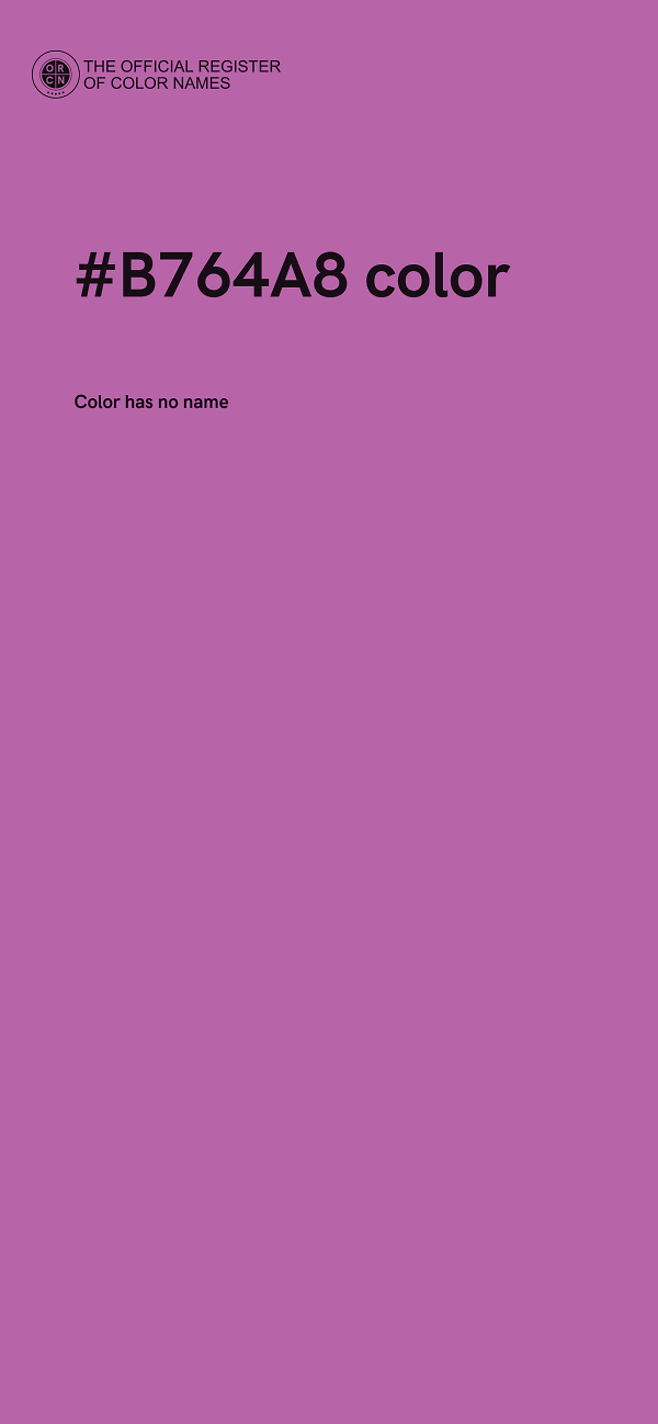 #B764A8 color image