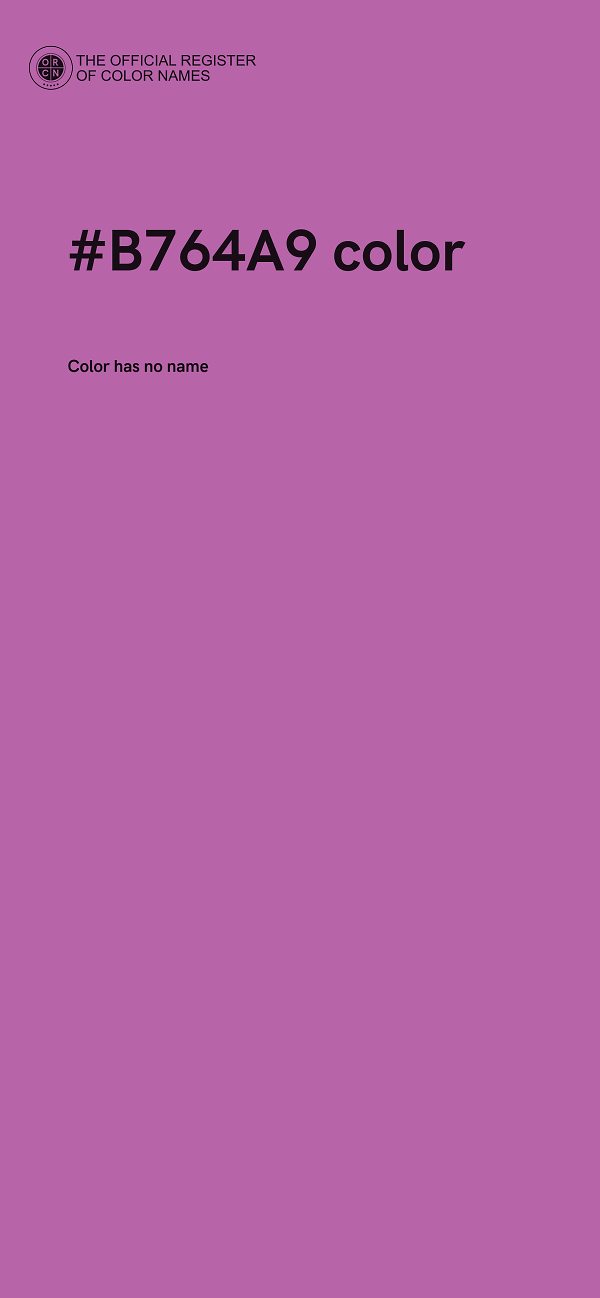 #B764A9 color image