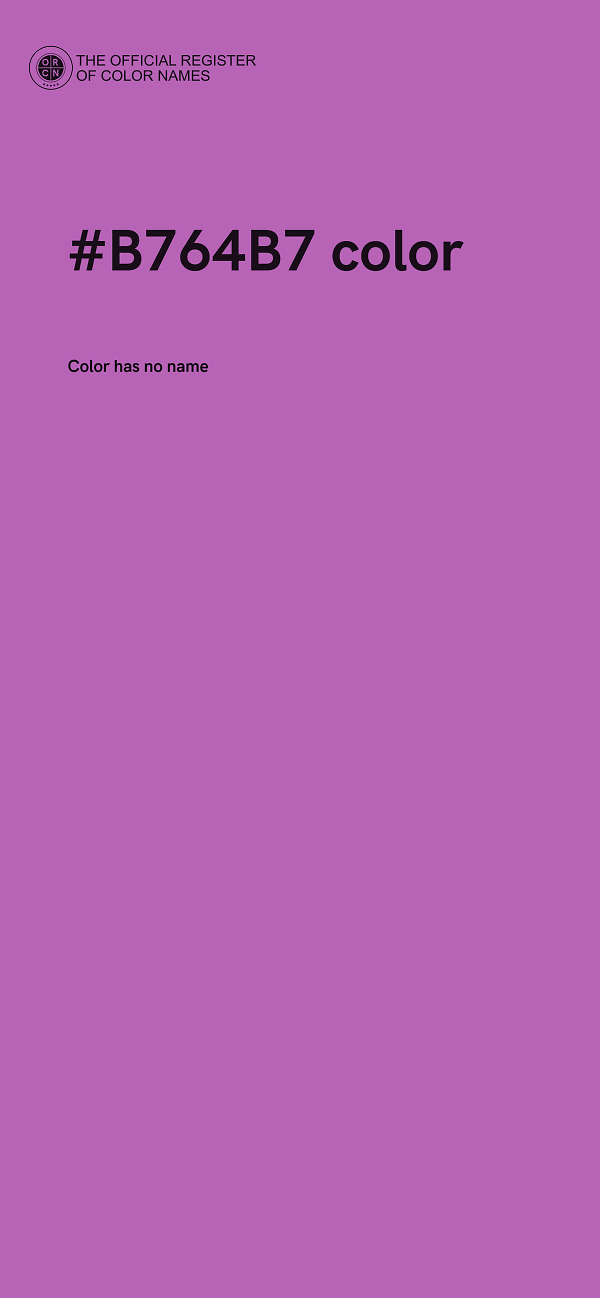 #B764B7 color image