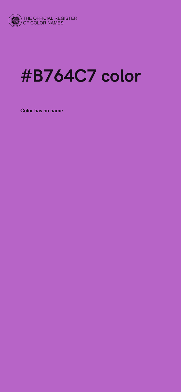 #B764C7 color image