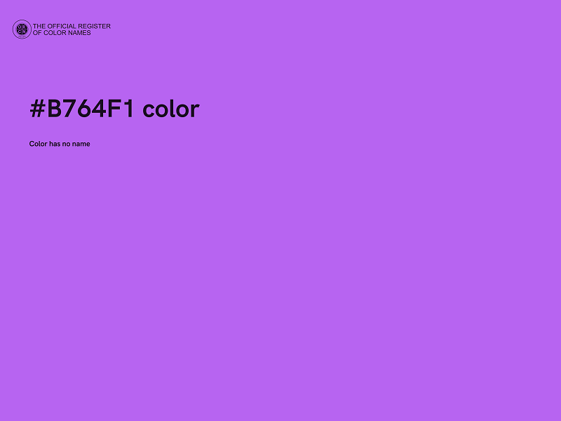#B764F1 color image