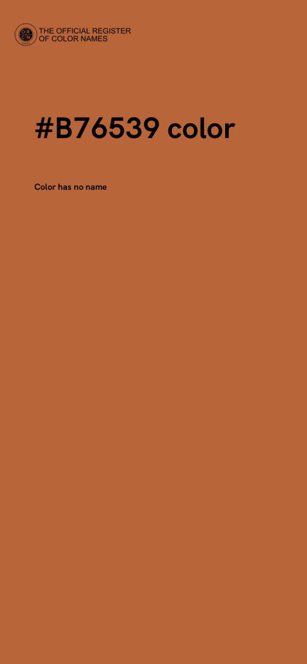 #B76539 color image