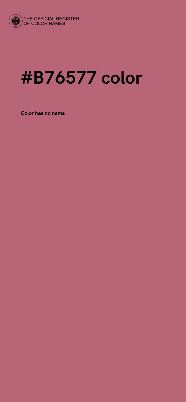 #B76577 color image