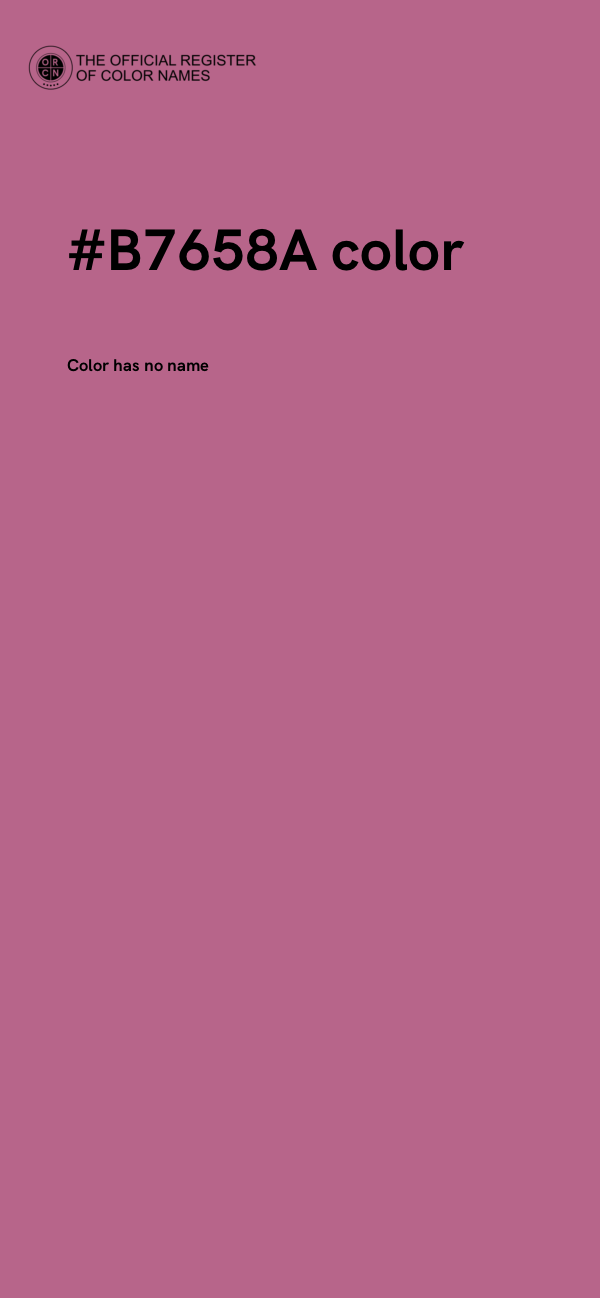 #B7658A color image