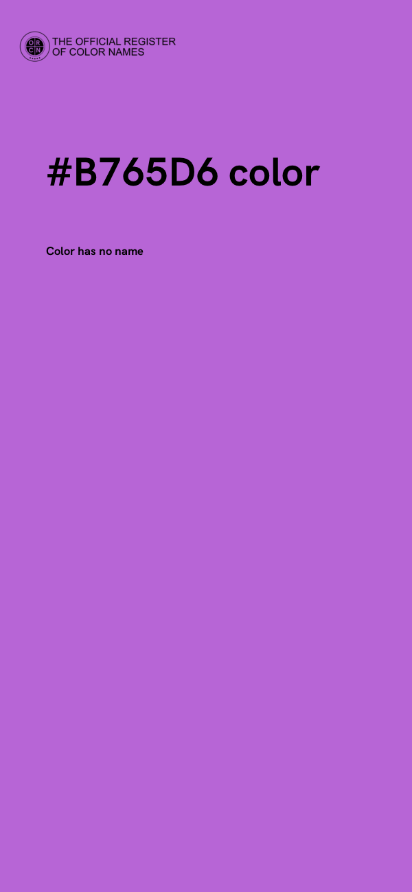 #B765D6 color image