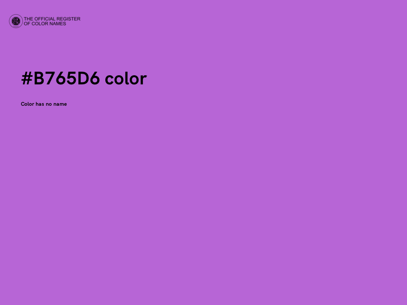 #B765D6 color image