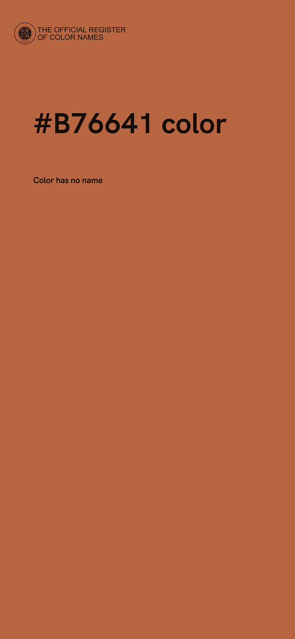 #B76641 color image