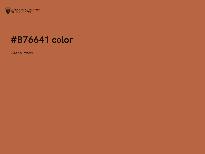 #B76641 color image