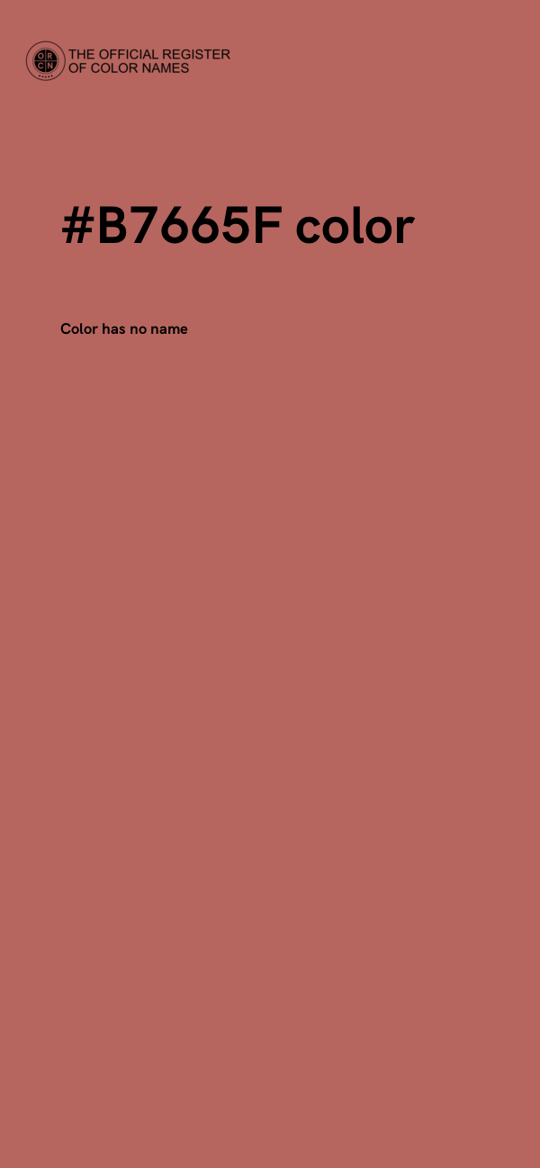 #B7665F color image