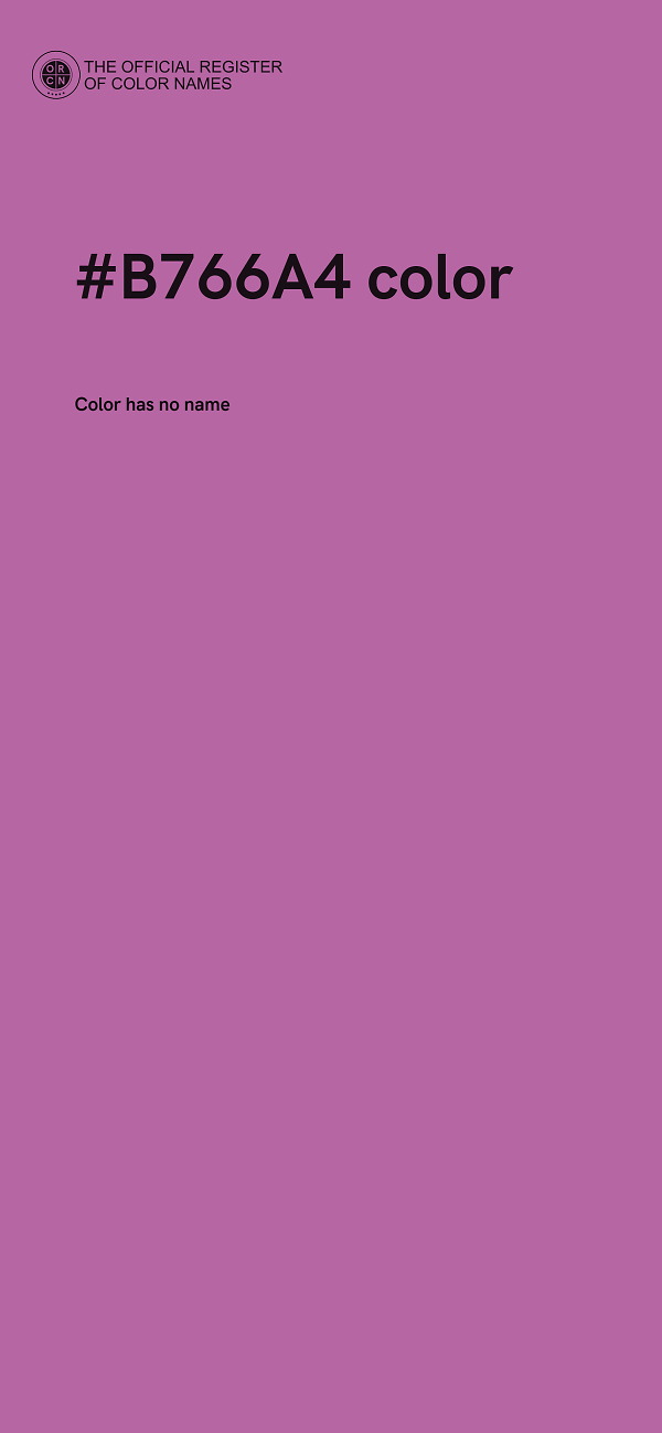 #B766A4 color image