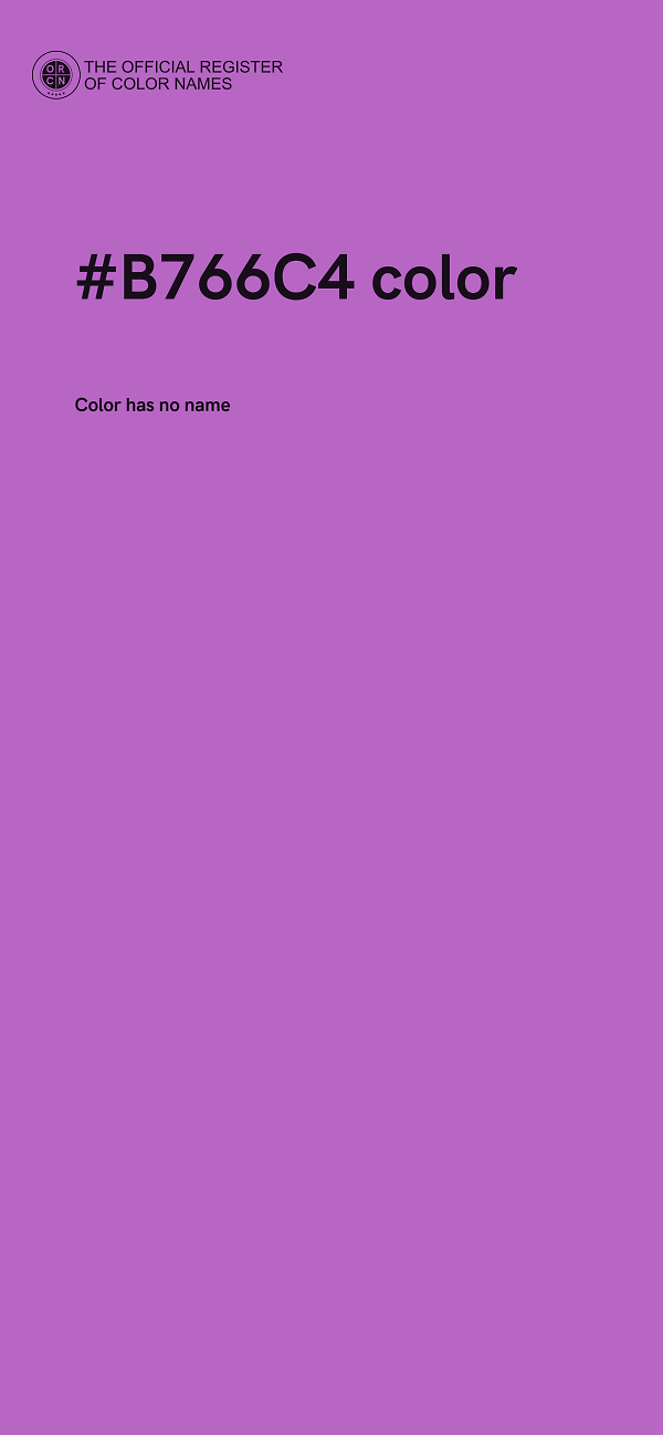 #B766C4 color image