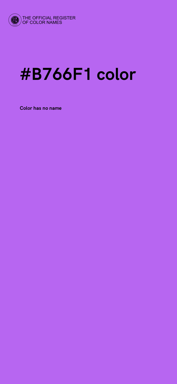 #B766F1 color image