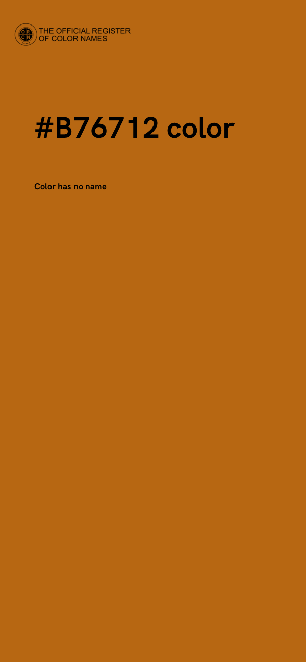 #B76712 color image
