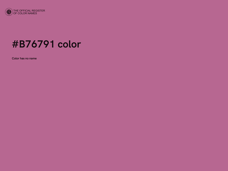 #B76791 color image