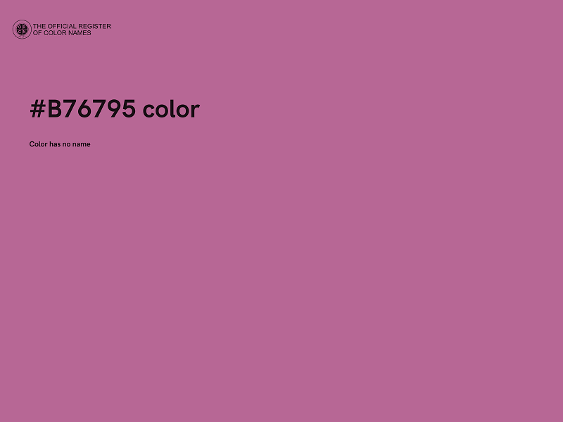 #B76795 color image