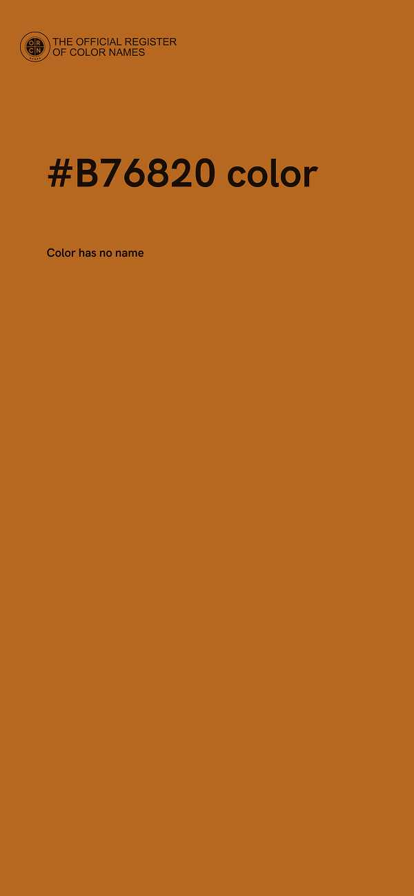 #B76820 color image