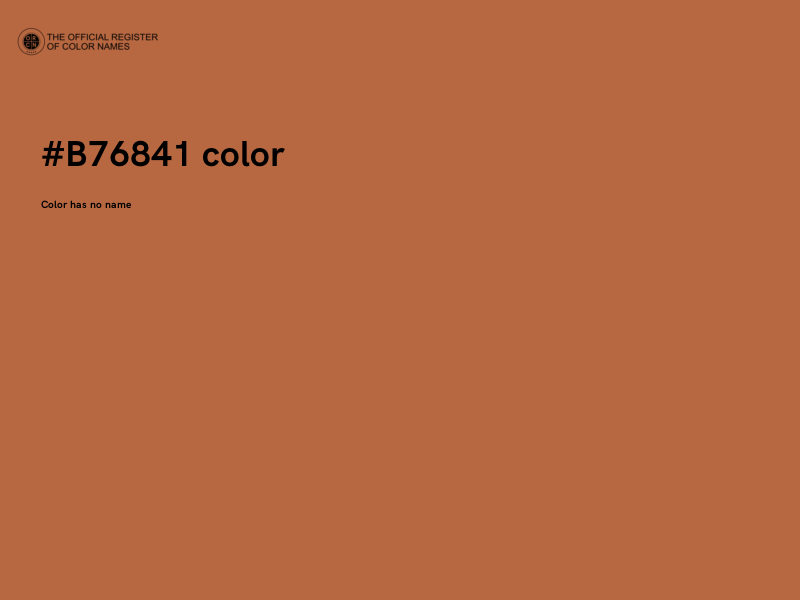 #B76841 color image