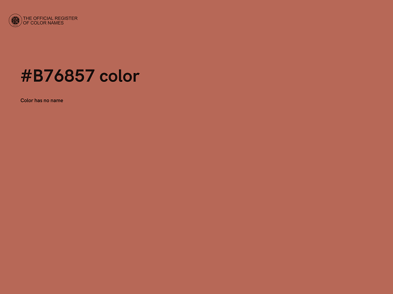#B76857 color image