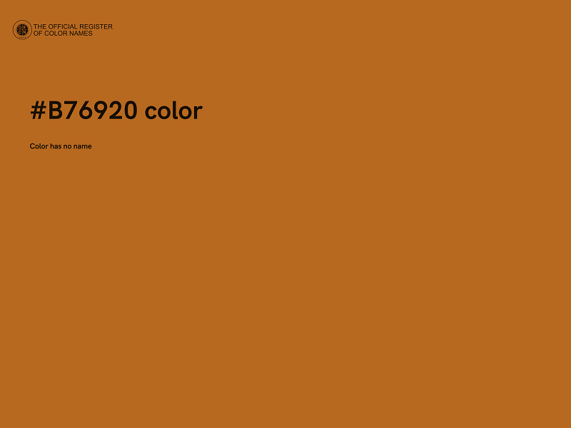 #B76920 color image