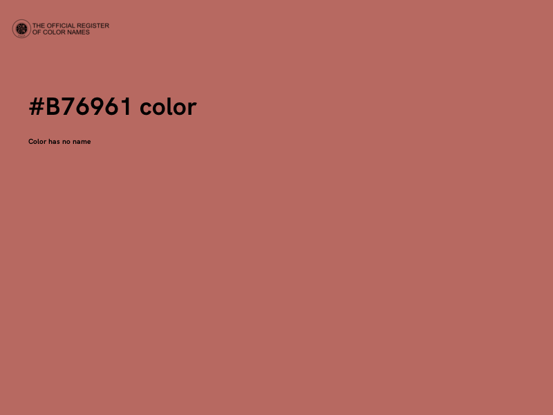 #B76961 color image