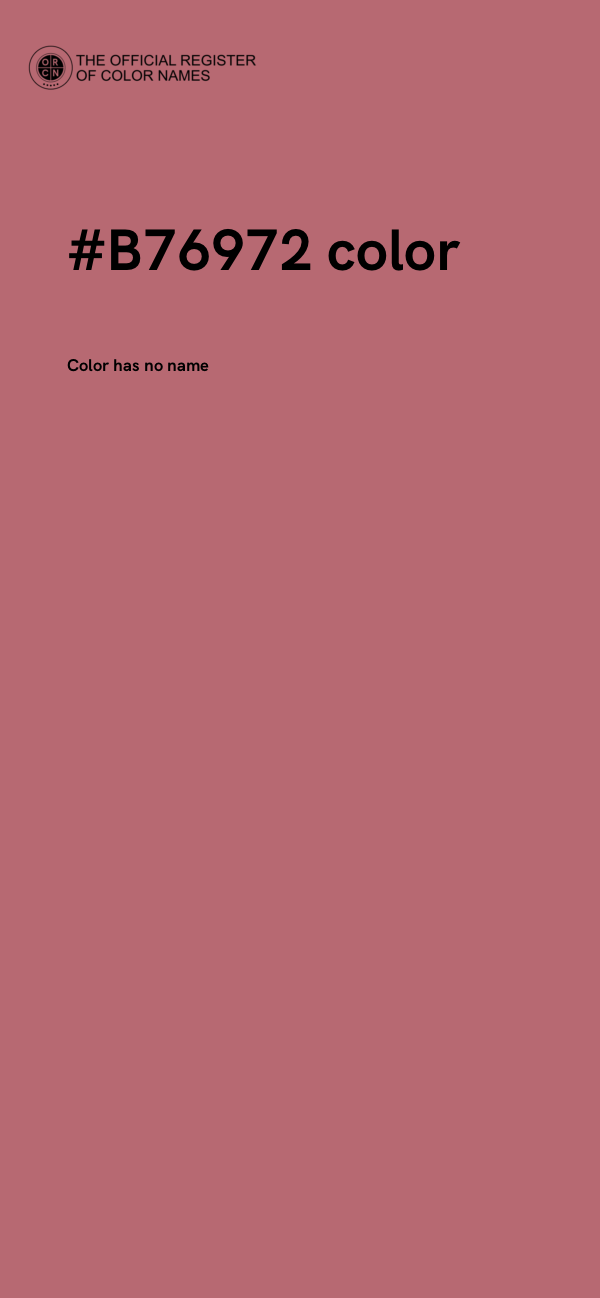 #B76972 color image