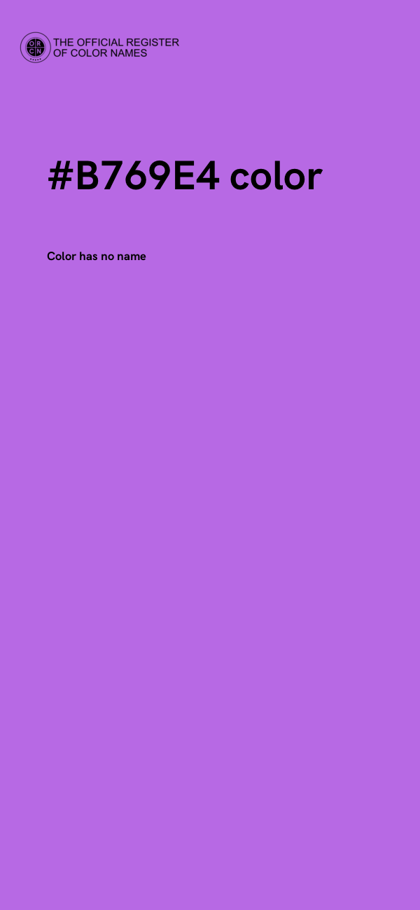 #B769E4 color image
