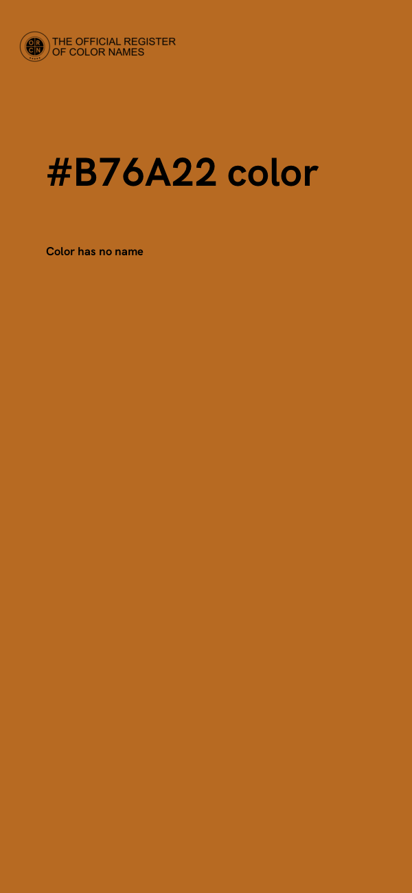 #B76A22 color image