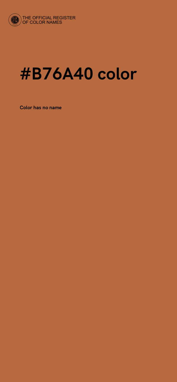 #B76A40 color image