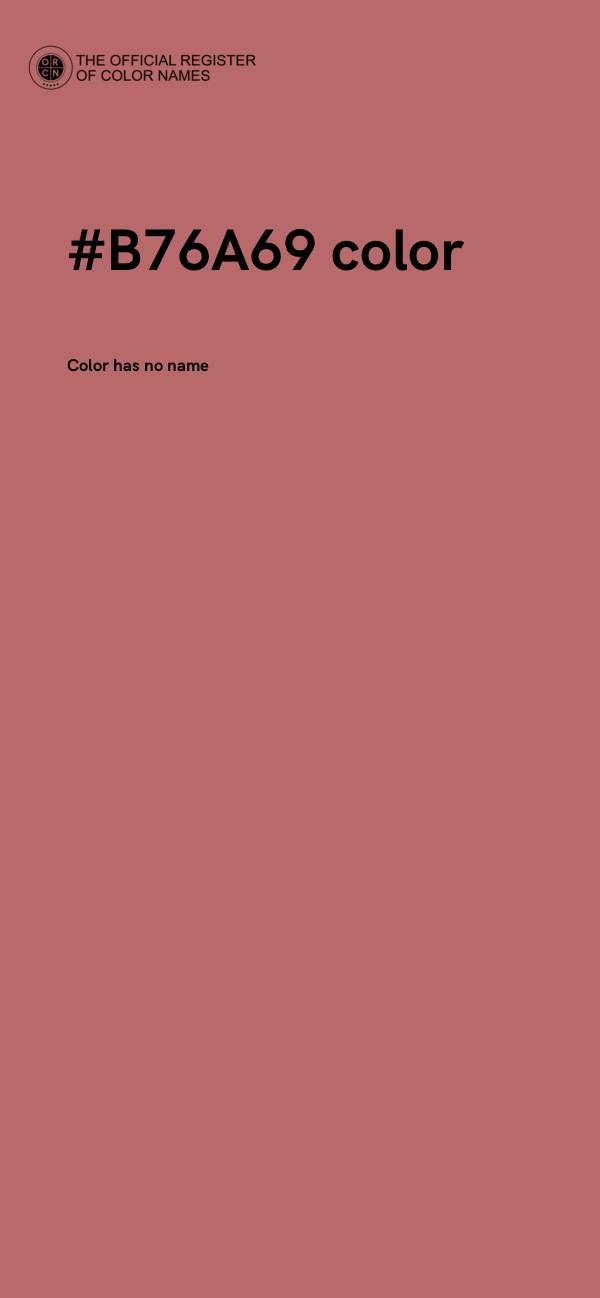 #B76A69 color image