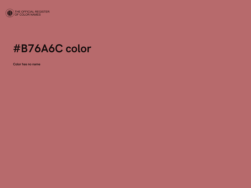 #B76A6C color image