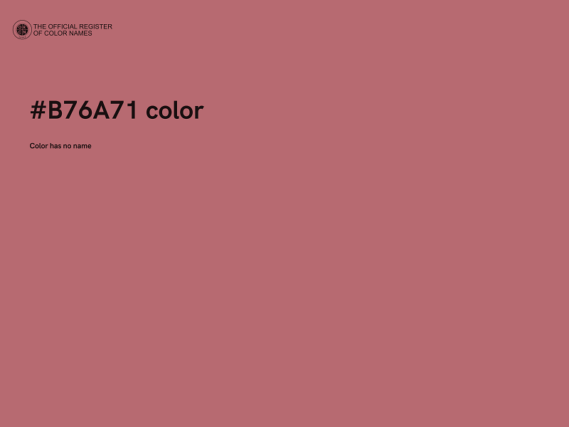 #B76A71 color image