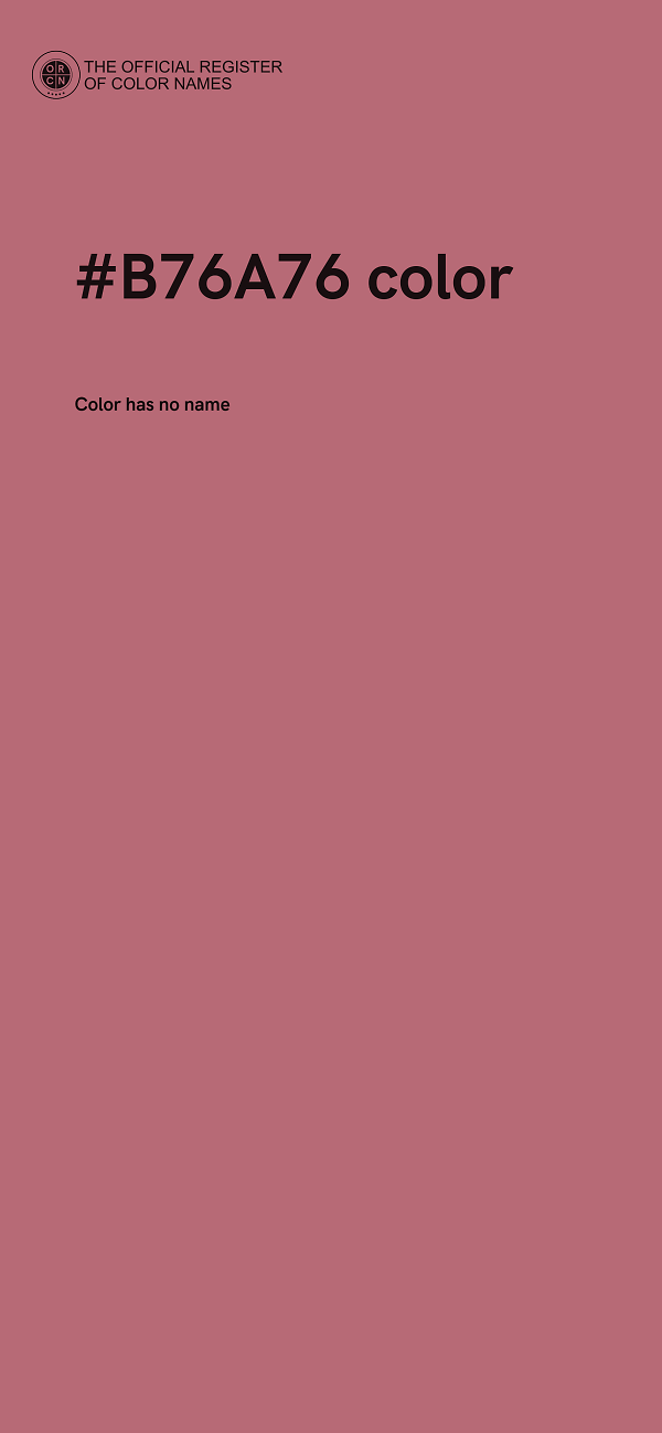 #B76A76 color image
