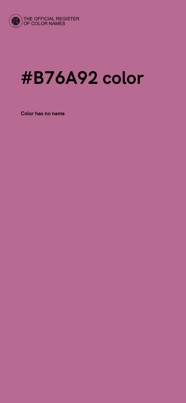 #B76A92 color image