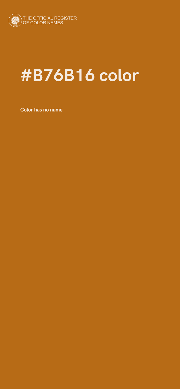#B76B16 color image