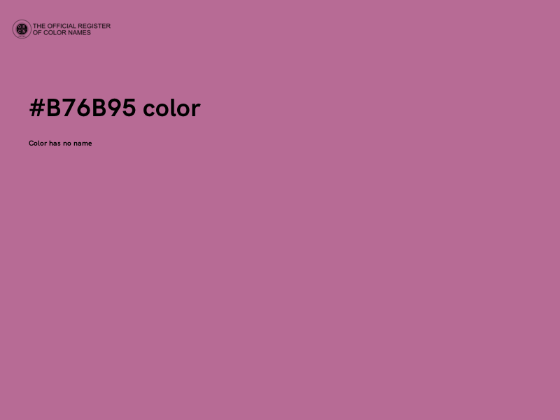 #B76B95 color image