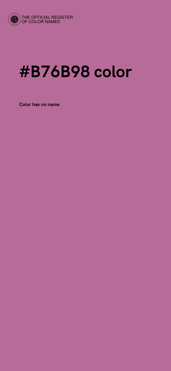 #B76B98 color image