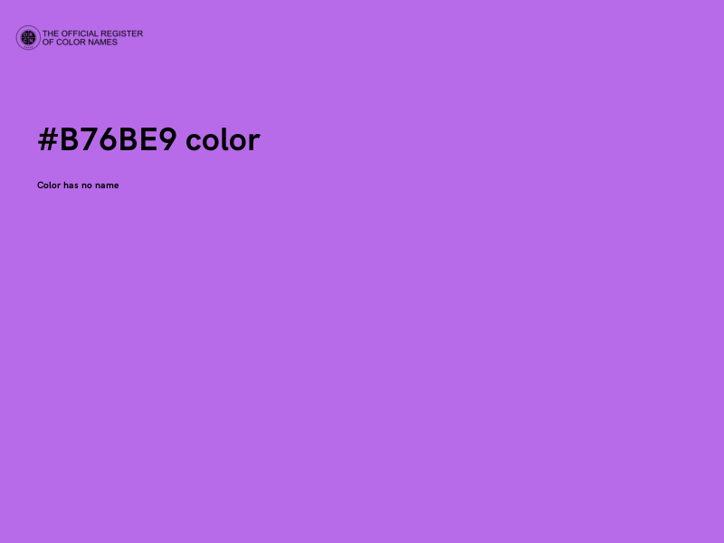 #B76BE9 color image