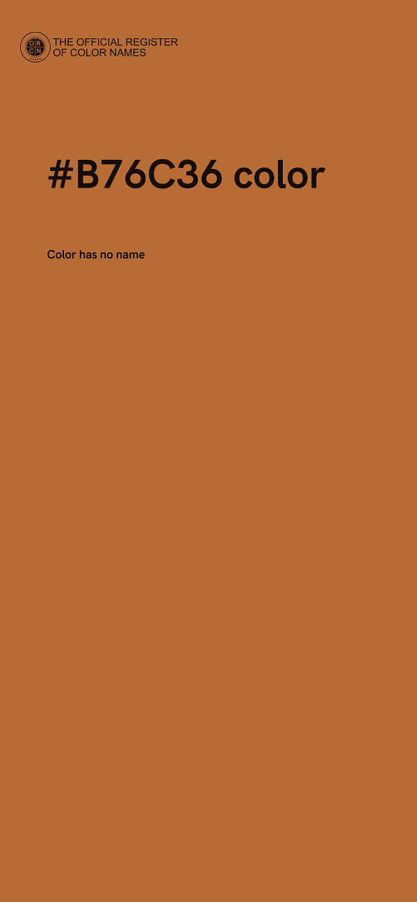#B76C36 color image