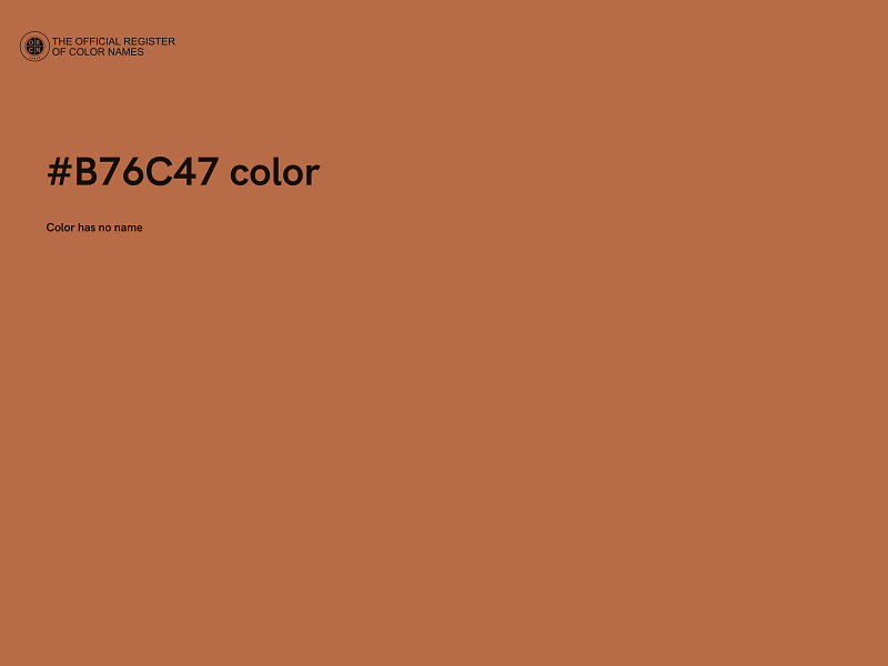 #B76C47 color image