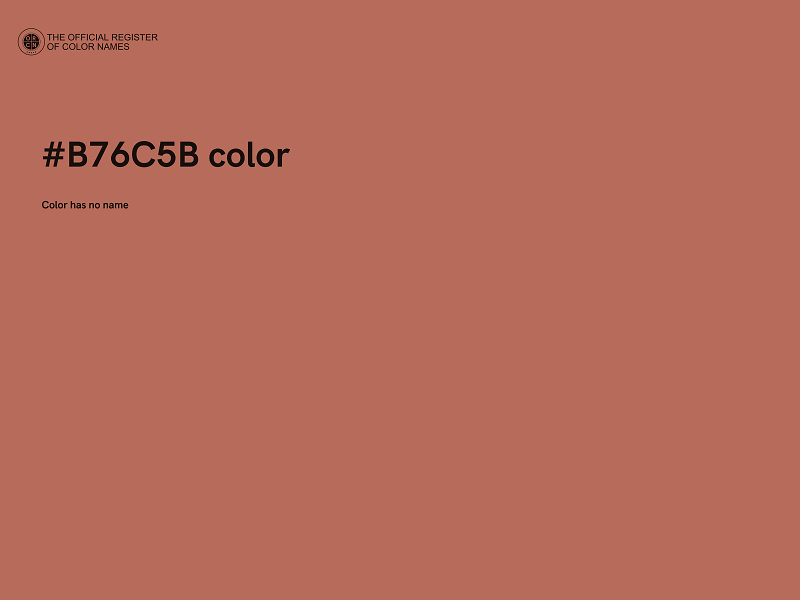 #B76C5B color image