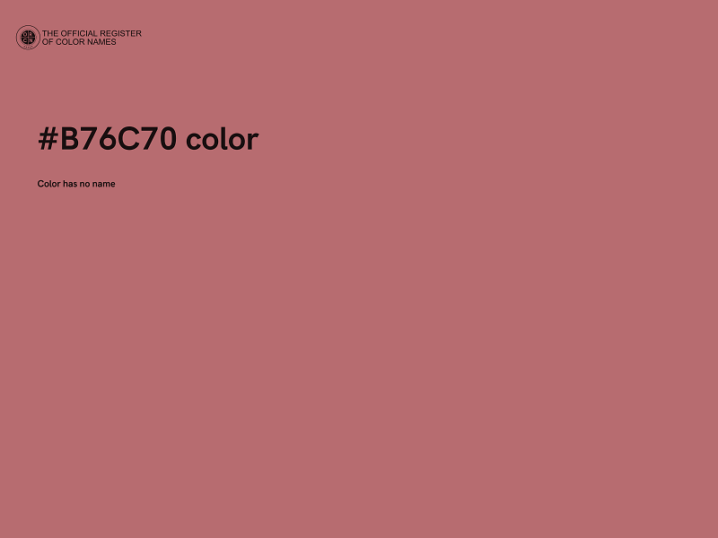 #B76C70 color image