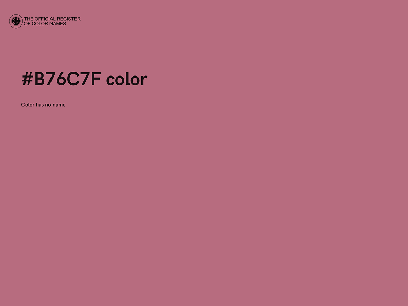 #B76C7F color image