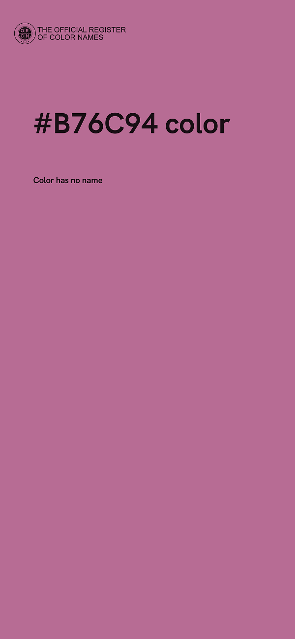 #B76C94 color image
