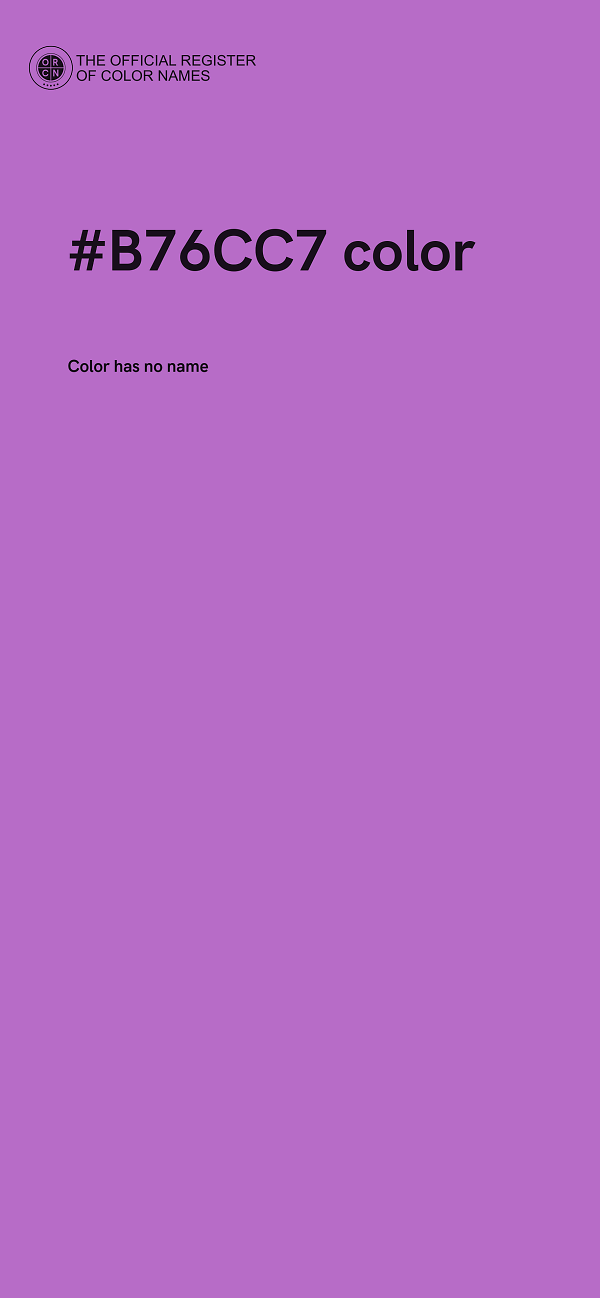 #B76CC7 color image
