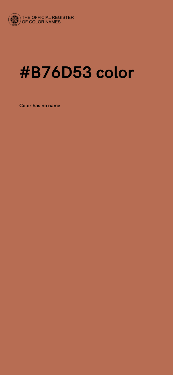 #B76D53 color image