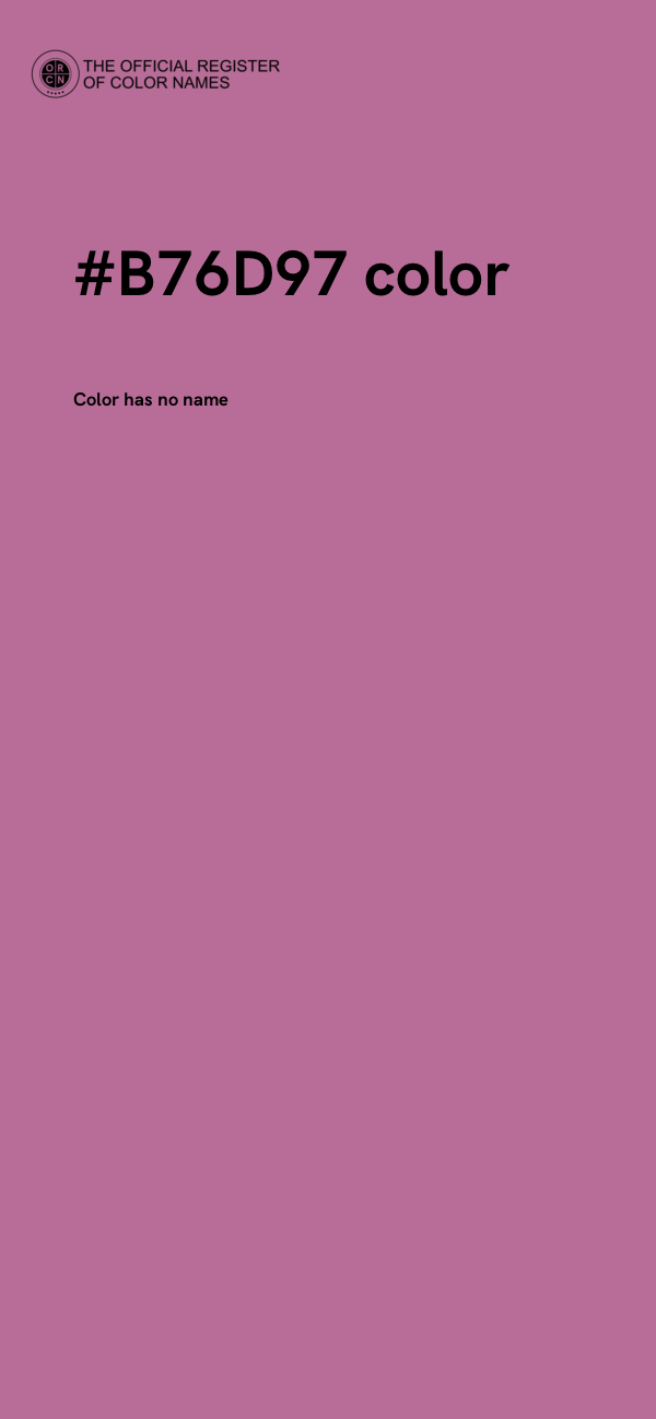 #B76D97 color image