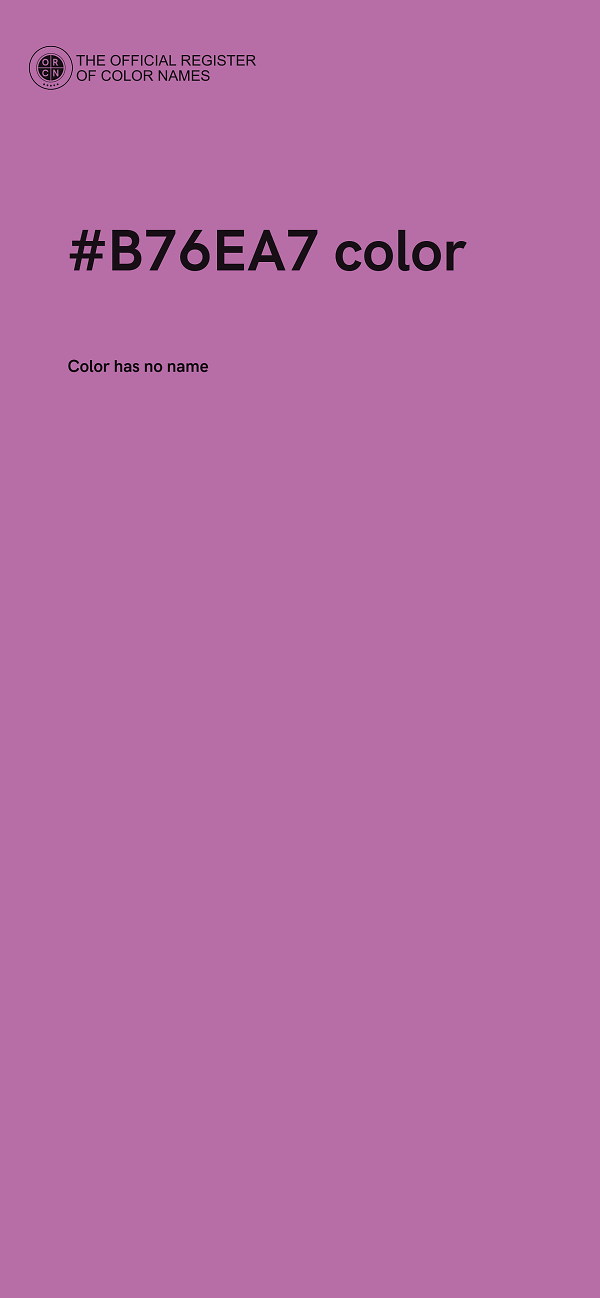 #B76EA7 color image