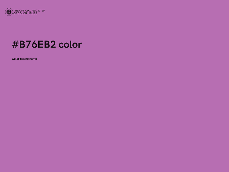 #B76EB2 color image